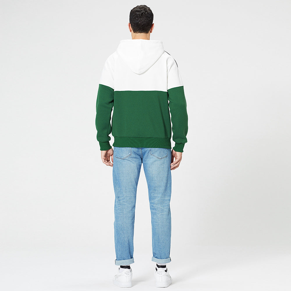 Men's New Two Tone Loose Simple Hooded Sweater