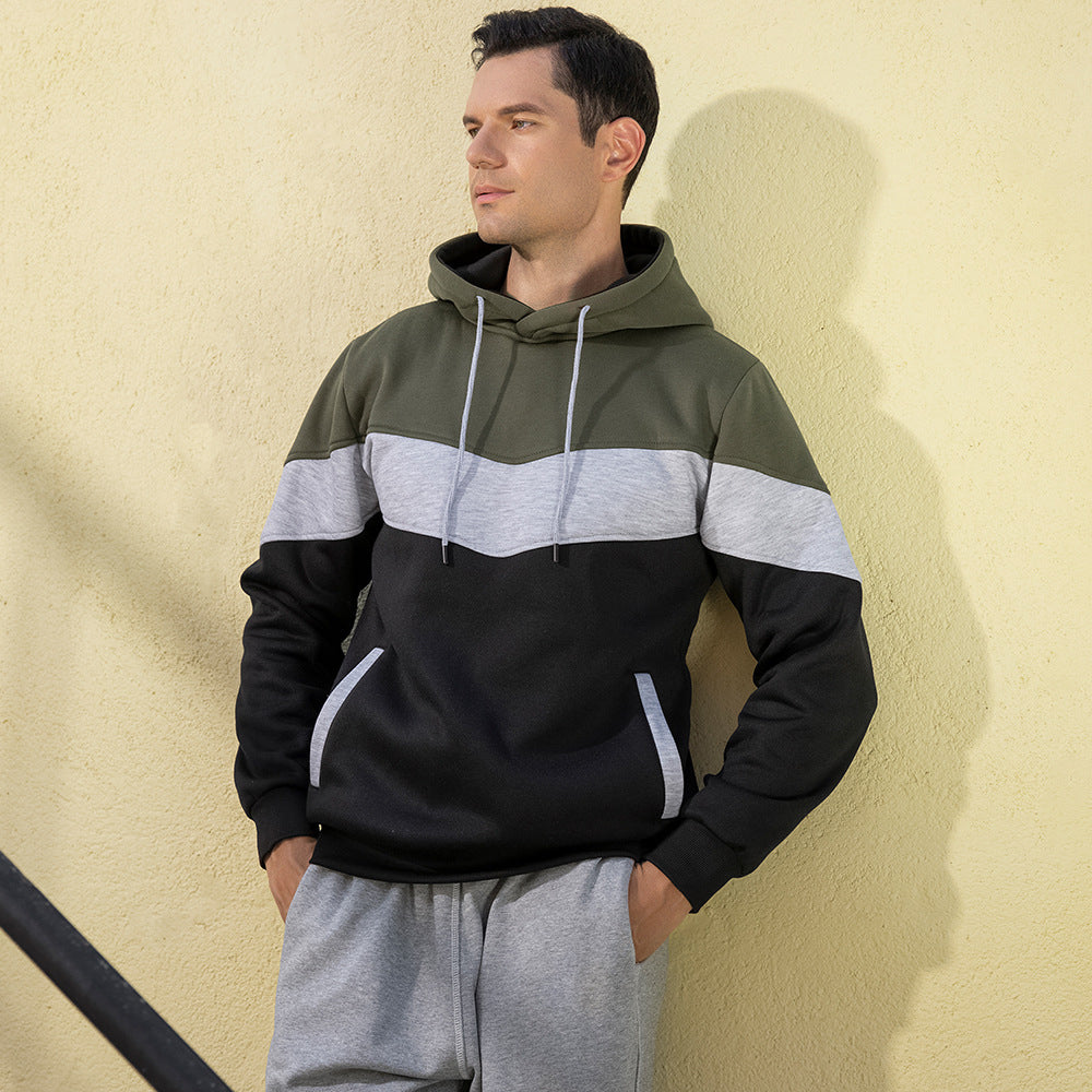 Couple's Fashion Colorblock Fleece Sweatshirt