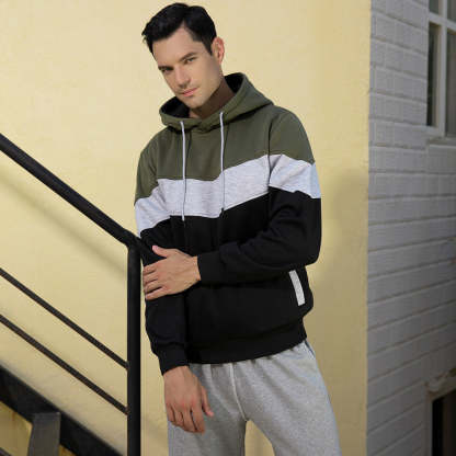 Couple's Fashion Colorblock Fleece Sweatshirt