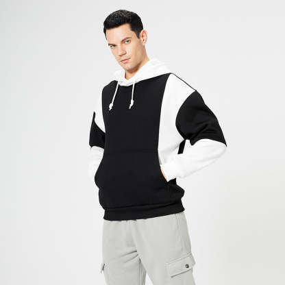 New Fashion Colorblock Men's Trendy Hoodie